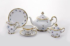Чайный сервиз на 6 персон Мейсенский цветок