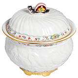 Сахарница Meissen 10,5 см Лебединый сервиз, индийские цветы