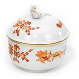 Сахарница Meissen 7,5см Красный Дракон (золотой кант)