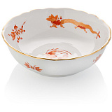 Салатник Meissen круглый 20,5см Красный Дракон, золотой кант