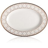 Блюдо овальное Noritake "Трефолио,золотой кант" 37см