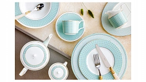 Сервиз чайный Decor de table Бирюза на 6 персон 21 предмет, фарфор костяной, п/к