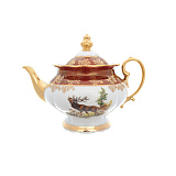 Чайный сервиз на 6 персон Queen's Crown Aristokrat Охота красная