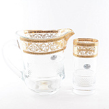 Кувшин со стаканами Astra Gold Allegro Fiesole Golden Light Decor 