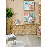 Консоли с белым мрамором, набор 2 предмета 80x32x69; 68x28x63см
