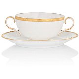 Чашка суповая с блюдцем Noritake "Рочель,золотой кант" 210мл