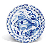 Чаша Meissen Морская рыба 46 см