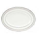 Блюдо овальное Noritake "Монтвейл, платиновый кант" 31см