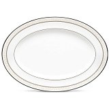 Блюдо овальное Noritake "Монтвейл, платиновый кант" 37см