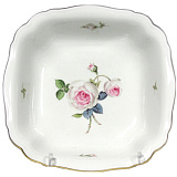 Салатник Meissen квадратный 26см Белая роза