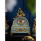 Часы настольные 31x13x40см, коллекция фарфор с бронзой