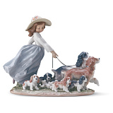 Фигурка Lladro Парад щенков 31х24 см, фарфор