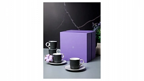 Набор чашек кофейных с блюдцами Decor de table Вола 100 мл, 4 шт, фарфор, платина, п/к